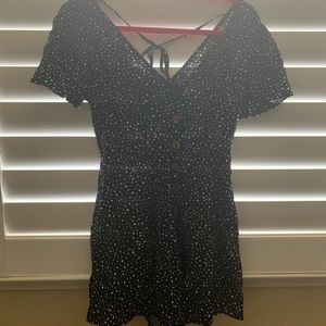 Forever21 black with white polka dot romper - brand new!